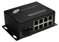 250M İletim Mesafesi POE Ethernet Medya Dönüştürücü 100M 1 Fiber ve 8 Bağlantı Noktası
