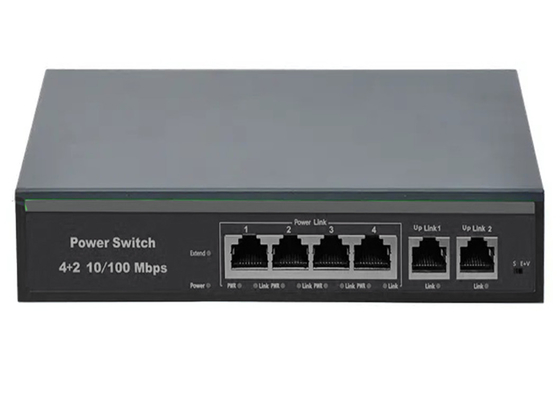 250m VLAN ile 6 Port 10 / 100M POE Anahtarı Dahili Güç Kaynağı