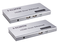 CAT5 / CAT6 Kablo 120m HDMI KVM Genişletici, USB Ses ve IP Üzerinden Mikrofonlu 1080P