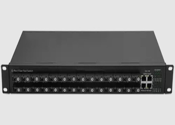 28 10/100FX + 4 10/100/1000BASE-T(X) ile 1U Tipi SFP FİBER ETHERNET ANAHTARI