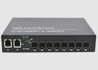 2 10/100/1000TX Ethernet Bağlantı Noktası Fiber Ethernet Anahtarı 8 1000FX SFP Bağlantı Noktası