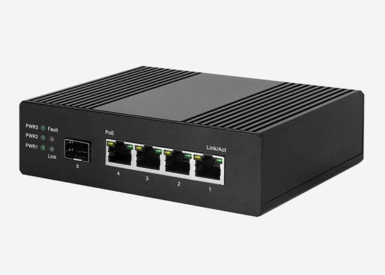 1 SFP Fiber ve 4x100M PoE Bağlantı Noktalı Din Raylı 100mbps POE Anahtarı