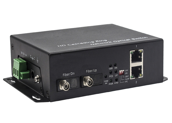 10/100/1000Mbps 2 Fiber Bağlantı Noktalı ve 2 Ethernet Bağlantı Noktalı IP40 Ethernet Fiber Anahtarı