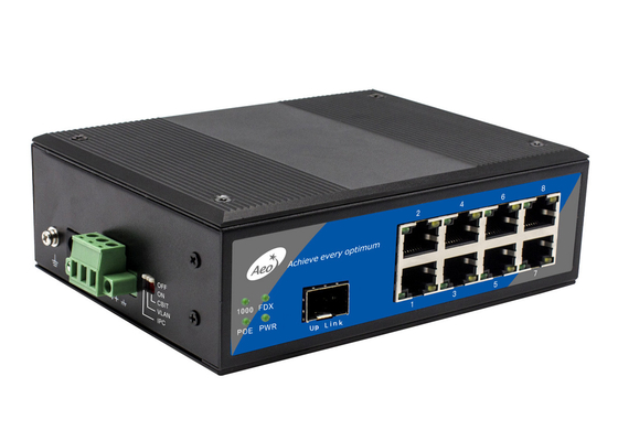 1 SFP Yuvası ve 8 Ethernet Bağlantı Noktalı Otomatik Anlaşma Hızında Yönetilmeyen Gigabit Fiber Anahtar