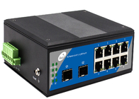 IP40 SFP Fiber Switch Depolama ve 2 SFP yuvası ve 8 Ethernet portu ile ileri