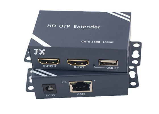 FCC 1080P HDMI Genişletici KVM ile USB 100M RJ45 Kablosu Üzerine Cat5e/Cat6