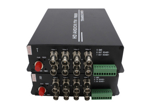 1080P AHD/CVI/TVI Video Fiber Konvertörü 8ch 1080P BNC Video 485 Veri ile