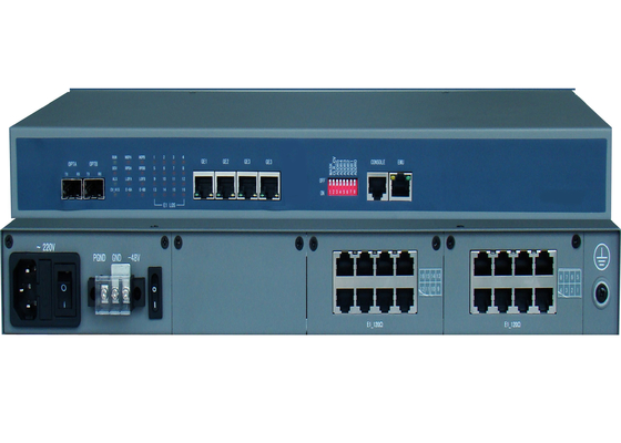 4/8/16 E1 Portları ve 4 Ethernet Portları ve 2 SFP Portları ile E1 Fiber Media Converter