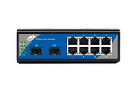 Basamaklı POE Ethernet Anahtarı 8 Bağlantı Noktalı Tek Modlu Tek Fiber