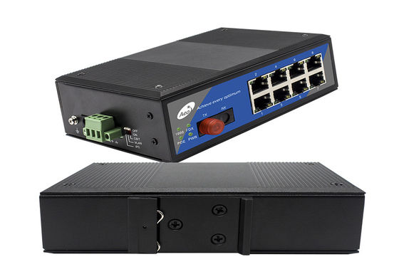 1 Fiber Bağlantı Noktası Fiber POE Anahtarı, IEEE 802.3af / POE Ağ Anahtarında 8 Bağlantı Noktası