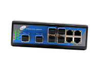 Endüstriyel Kılavuz Ray SFP Anahtarı 2 Gigabit SFP ve 4 10 / 100Mbps Ethernet ve 4 10 / 100Mbps SFP Bağlantı Noktası