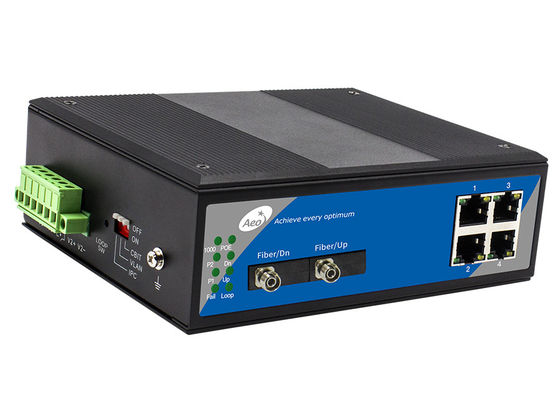 10 / 100Mbps 4 Portlu Endüstriyel POE Switch, Ethernet Switch 100 Mbps