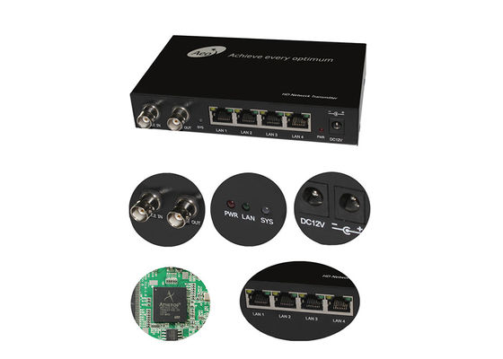 Koaksiyel Dönüştürücü Üzerinden 10 / 100Mbps Ethernet, 95Mbps POE'den BNC'ye Dönüştürücü