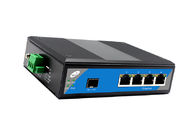 Endüstriyel 4 Bağlantı Noktalı SFP Fiber Anahtar Gigabit 1 SFP Yuvası 4 Ethernet Bağlantı Noktası
