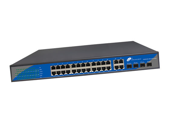 24 Bağlantı Noktalı Gigabit SFP Fiber Anahtarı, 10/100 / 1000M 19 İnç POE Anahtarı