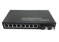 2Fiber ve 8RJ45 Ethernet Medya Dönüştürücü 10/100M veya 10/100/1000M