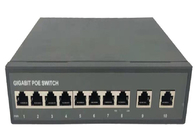 Metal Tam Gigabit POE Ethernet Anahtarı 8 Bağlantı Noktası 2 Yukarı Bağlantı Bağlantı Noktası