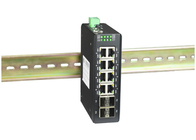 Endüstriyel Kılavuz Rayı Halkası Ethernet Fiber Anahtarı 8GE UTP+4 SFP Bağlantı Noktaları