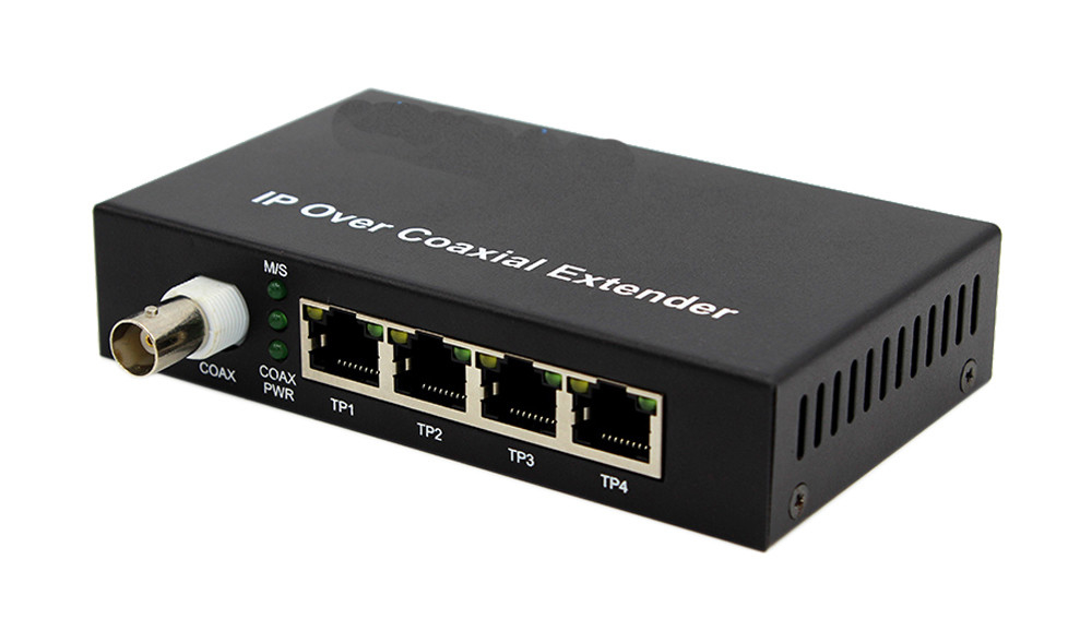 10 / 100M Koaksiyel Genişletici Ethernet üzerinden PoE ve Koaksiyel 4 Ethernet Portları üzerinden POE 1 BNC