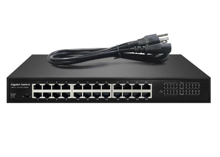 Ağ ve Veri İletimi için 24 Bağlantı Noktalı Fiber POE Anahtarı 10/100/1000 Mbps
