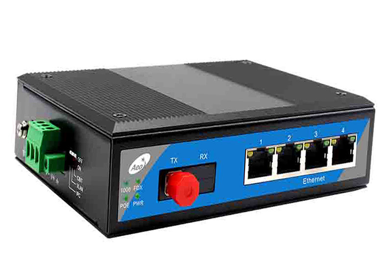 FCC Fiber POE Switch 4/8/16/24 Portlar VLAN ve IPC 250m ile Ağ Değiştirici