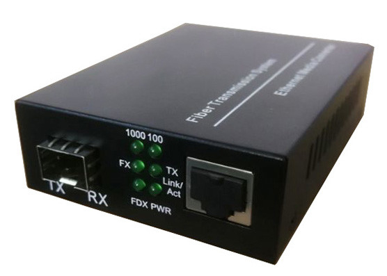 1000Mbps Veri Hızı Fiber Media Converter 1SFP ve 1RJ45 Port SFP Media Converter