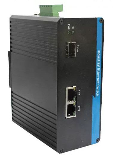 Endüstriyel Ethernet Fiber Switch 1 Port 100BASE SFP + 2 Port 10 / 100BASE-T