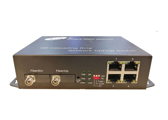 Halka Döngü Fiber POE Anahtarı Tam Gigabit 4 POE Ethernet 2 Optik Bağlantı Noktası
