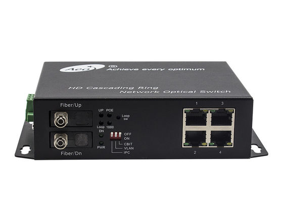 Basamaklı Ethernet Fiber Anahtarı 10 / 100Mbps 4 Ethernet 2 Optik Bağlantı Noktası